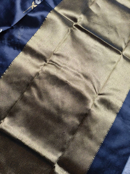 BLACK SILK PURE HANDLOOM CHANDERI SAREE