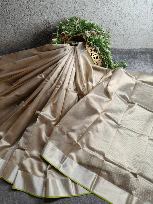 CARAMEL SILK PURE HANDLOOM CHANDERI SAREE
