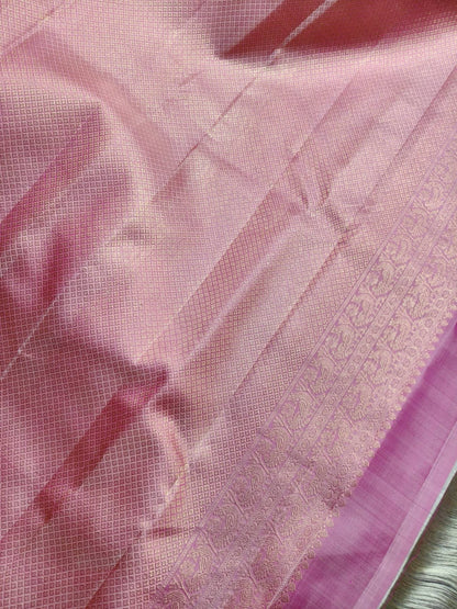 PINK SILK PURE HANDLOOM KANJIVARAM SAREE