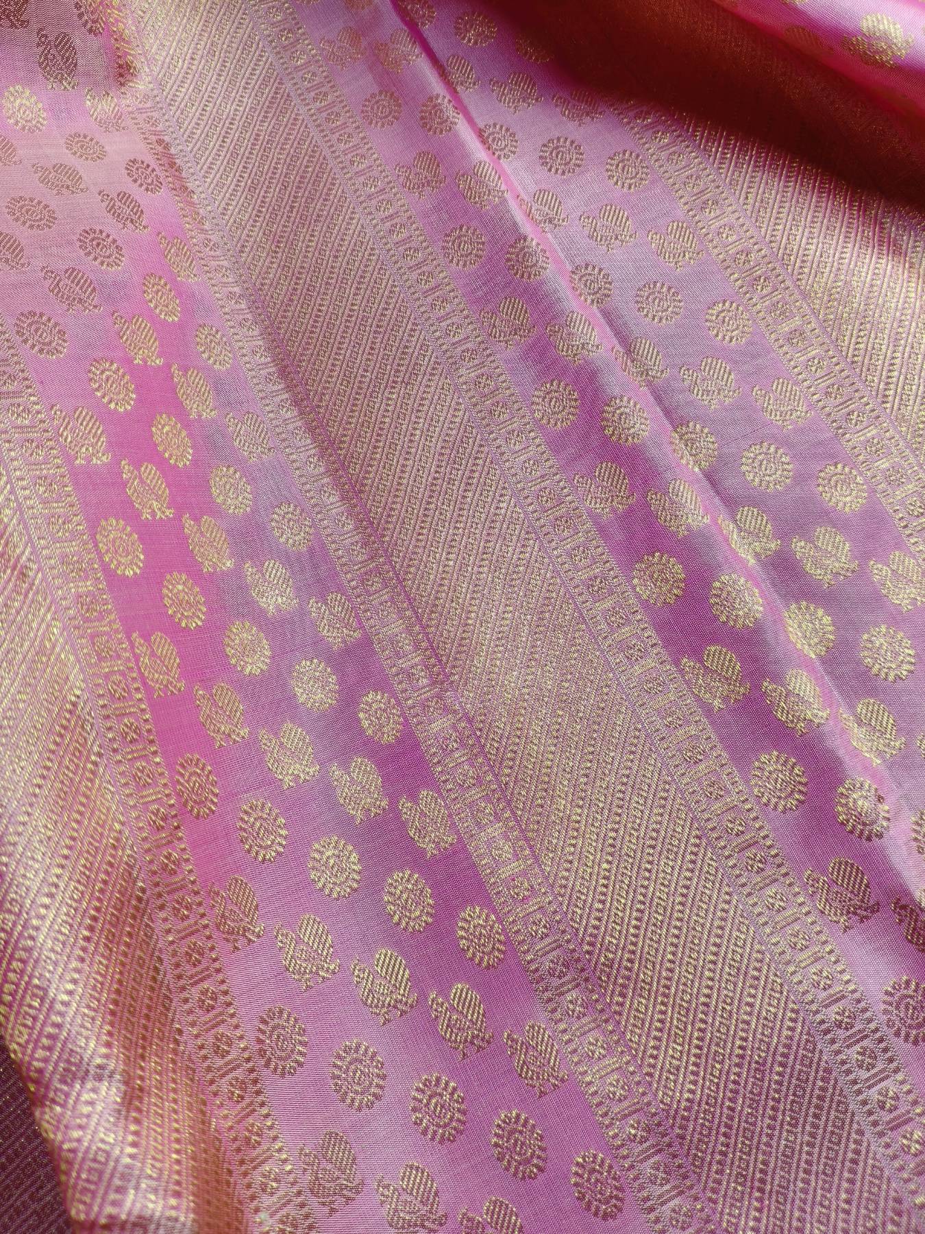 PINK SILK PURE HANDLOOM KANJIVARAM SAREE