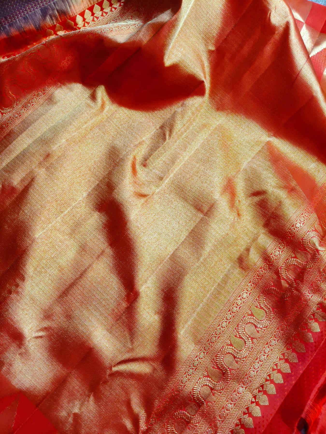 BROWN GOLD  SILK PURE HANDLOOM KANJIVARAM SAREE