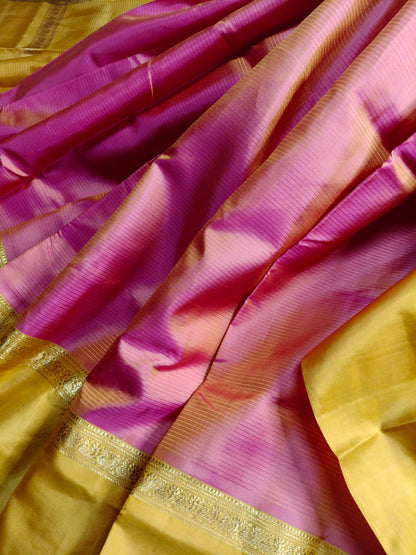 CORAL PINK SILK PURE HANDLOOM KANJIVARAM SAREE