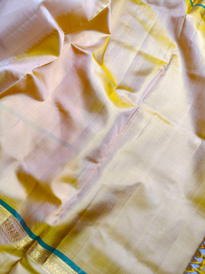 SANDALWOOD SILK PURE HANDLOOM KANJIVARAM SAREE