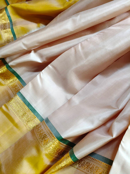 SANDALWOOD SILK PURE HANDLOOM KANJIVARAM SAREE