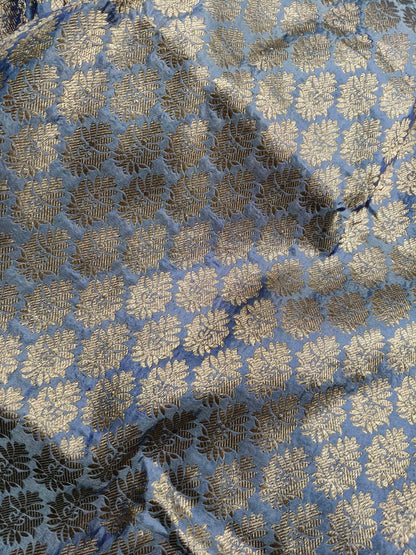 GREY SILK PURE HANDLOOM BANARASI SAREE