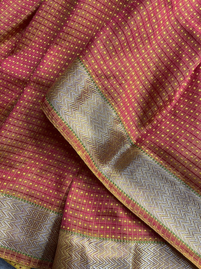 YELLOW ORANGE DO RUKHI SILK PURE HANDLOOM BANARASI SAREE