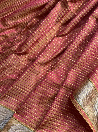 YELLOW ORANGE DO RUKHI SILK PURE HANDLOOM BANARASI SAREE