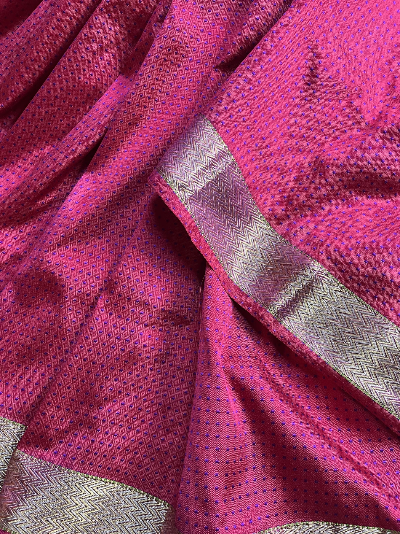 PINK PURPLE DO RUKHI SILK PURE HANDLOOM BANARASI SAREE