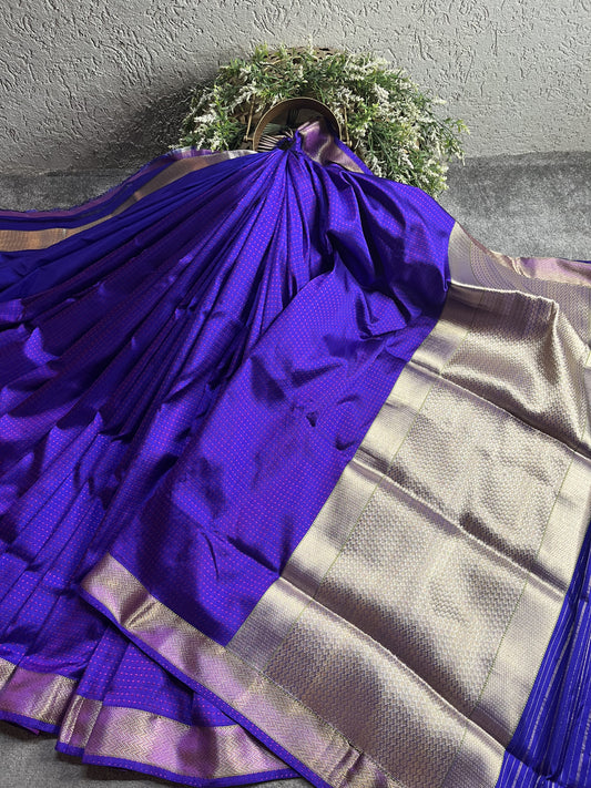 PURPLE PINK DO RUKHI SILK PURE HANDLOOM BANARASI SAREE