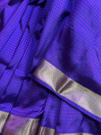 PURPLE PINK DO RUKHI SILK PURE HANDLOOM BANARASI SAREE