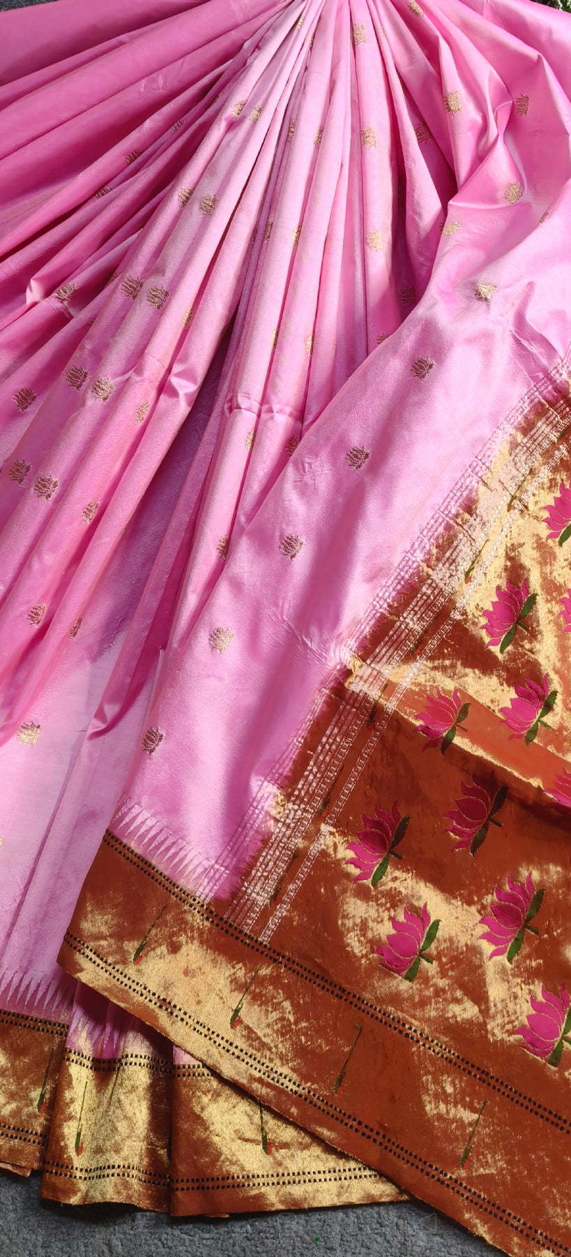 PINK SILK PURE HANDLOOM PAITHANI SAREE