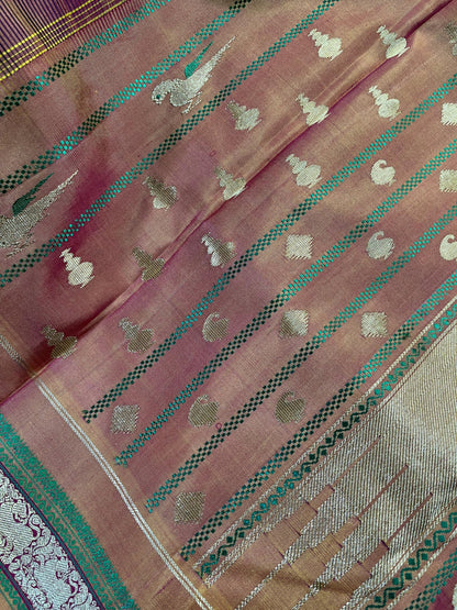 WINE SILK PURE HANDLOOM KANJIVARAM SAREE