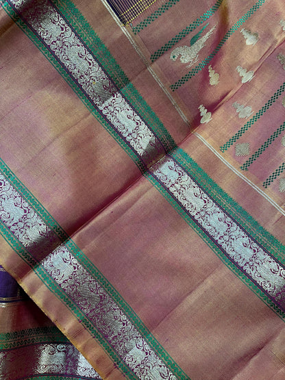 WINE SILK PURE HANDLOOM KANJIVARAM SAREE