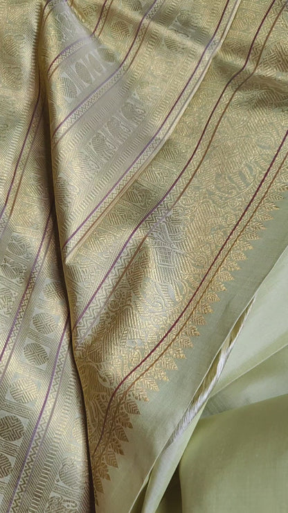 DARK WINE SILK PURE HANDLOOM KANJIVARAM SAREE