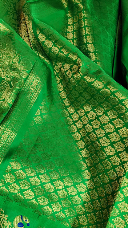 PINK SILK PURE HANDLOOM GADWAL SAREE