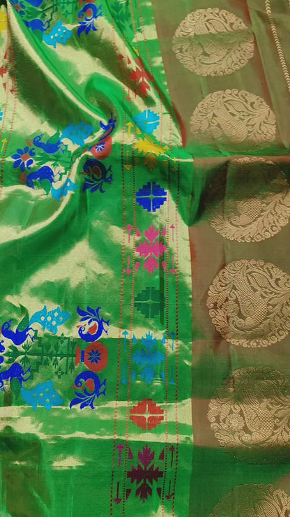 PINK  SILK PURE HANDLOOM PAITHANI SAREE
